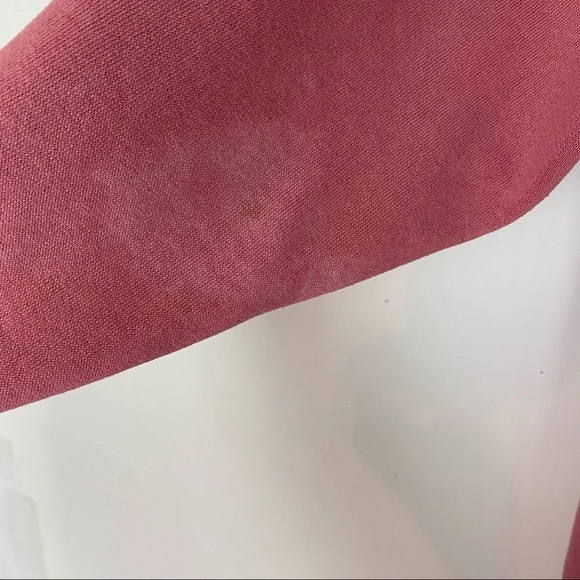 Vintage 90s Flower Embroidered Mockneck Pullover Floral Pink Sweatshirt Small - Picture 7 of 12